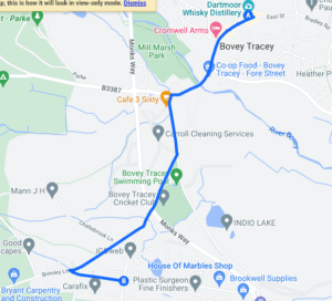 Bovey Tracey carnival route 2022